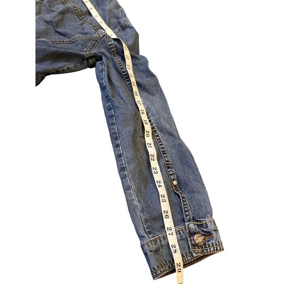 Cabi  Blue Stretch Cotton Blend Denim Jacket Classic Casual Style Size Medium - Picture 7 of 10